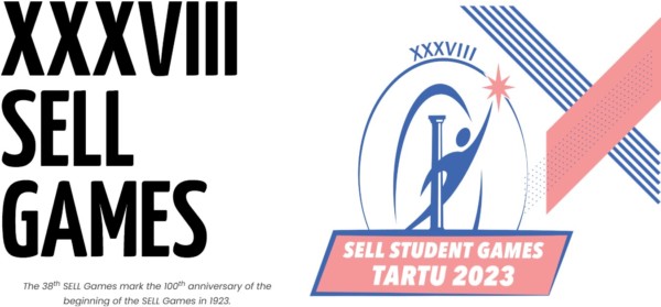 Vasemmalla mustalla teksti XXXVIII SELL Games, oikealla logo